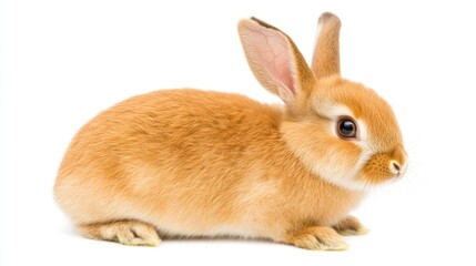 Obraz premium Cute little orange rabbit