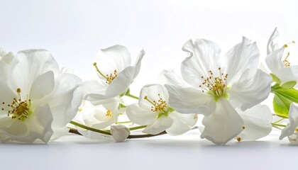 Obraz premium Delicate white blossoms in soft focus