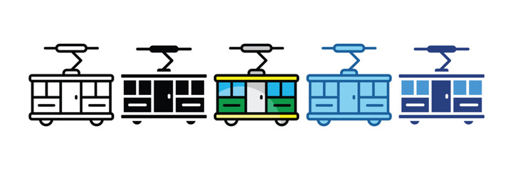 Tram  Icon Element For Design