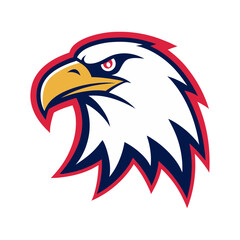 bald eagle usa sports team mascot icon vector art