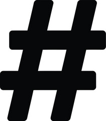 Bold hashtag symbol on clean surface for social media marketing and trends vector