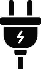 Electric power plug icon symbol symbolizing energy connection electricity source power supply vector