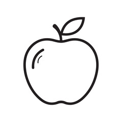 Apple Line Drawing – Minimalist Outline Logo
