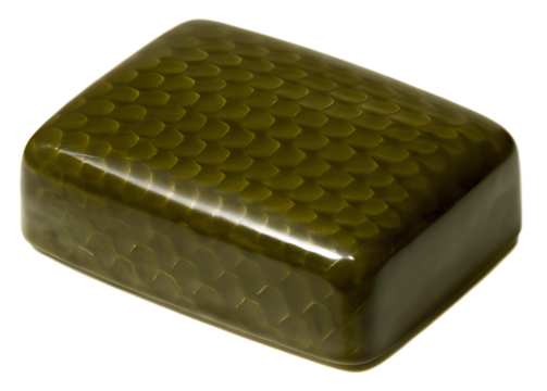 Rectangular Olive Green Object with Scale Pattern Texture textured isolated on a transparent background