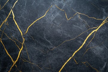 Golden Veins on Dark Stone: Luxurious, artistic stone texture with shimmering gold veins, exuding elegance and refinement.