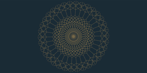 Elegant ornamental mandala background design with gold color. arabic vector mandala background