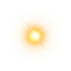 Futuristic Gold Stage Light Featuring Neon Rays, Flash Bursts, and Shiny Spark Effects for Shows and Event Designs