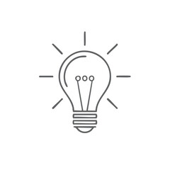 Light bulb illustration icon isolated concept
