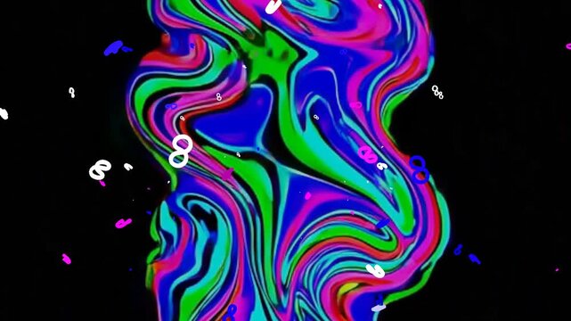 abstract colorful background 10 seconds HD video with moving colourful background with infinity symbols falling towards it animation motion graphics 