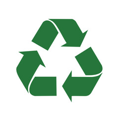 Obraz premium Green recycle symbol representing environmental sustainability