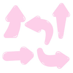 Cute Arrow, Kawaii Arrow, Cartoon Arrow, Doodle Arrow