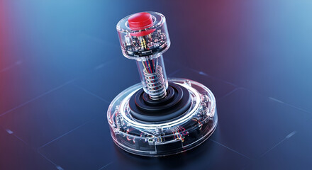 Gear shift knob with red button