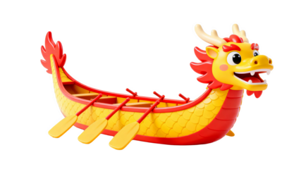 Dragon boat cartoon