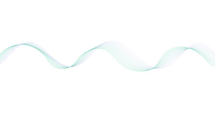 Abstract Green Wave Line Pattern Background