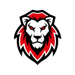 bold outline lion mascot logo icon for t shirt pr vector art