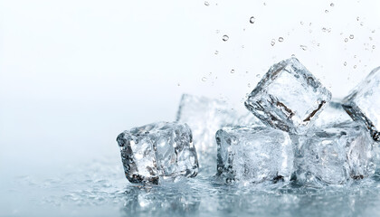 ice cubes with space for text or design. with copy space image. Place for adding text or design