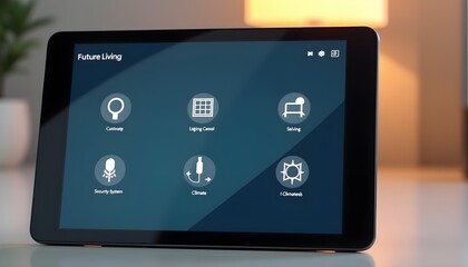 Fototapeta premium Future Living: Minimalist Smart Home Interface