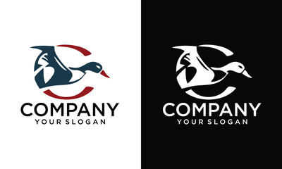 Creative Elegant Swan Logo Design – Minimalist and Graceful Branding Symbol