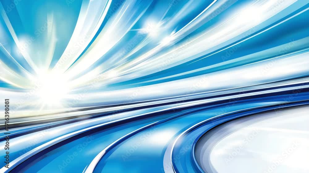 Aufkleber bright blue abstract background with smooth waves and soft radiance for modern design projects and d