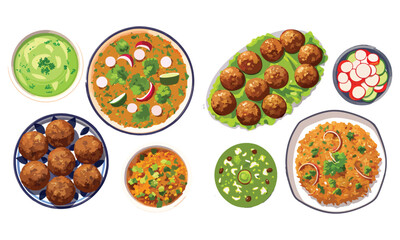 Middle Eastern Food Illustrations