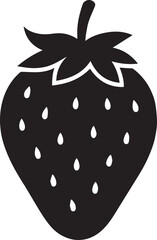 strawberry silhouette vector