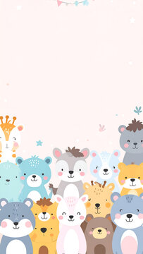 Charming Collection of Cute Forest and Jungle Animals for Kids.