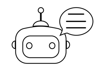 AI Chat bot, Vector Illustration