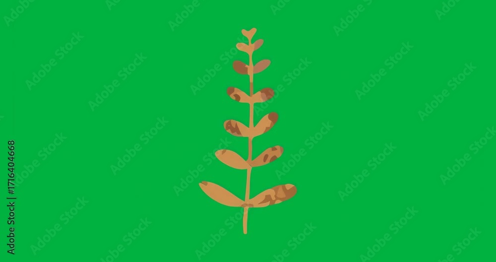 Aufkleber pixel clusters shifting behind branch, creating static impression on transparent background