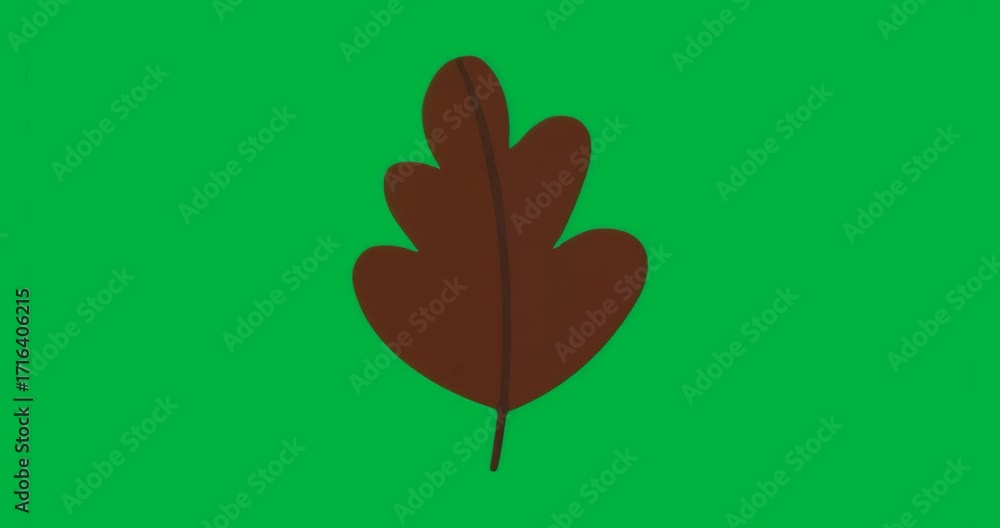 Poster on load brown leaf pixel edges flickering showing outline detail on transparent background