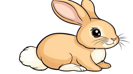 Cute cartoon rabbit illustration