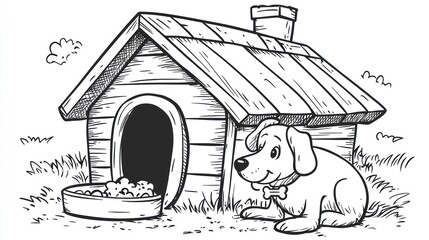 Dog house illustration