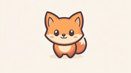 Cute cartoon fox illustration