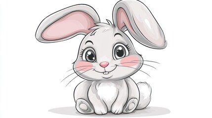 Cute cartoon rabbit illustration