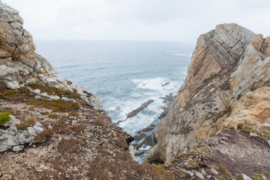 Cliffs of cape Penas landscape, Asturias, Spain