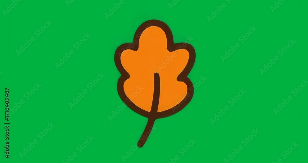 Poster glitching pixels causing orange leaf rising toward center emphasizing icon in transparent frame