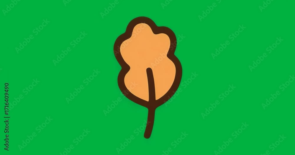Poster leaf icon appearing and staying centered while gray pixel noise flickering to test transparency