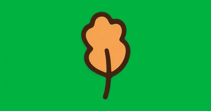 Leaf icon appearing and staying centered while gray pixel noise flickering to test transparency