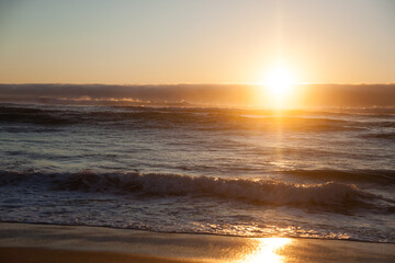 Naklejka premium Galician beach landscape, Galicia, Spain. Do Rostro beach.