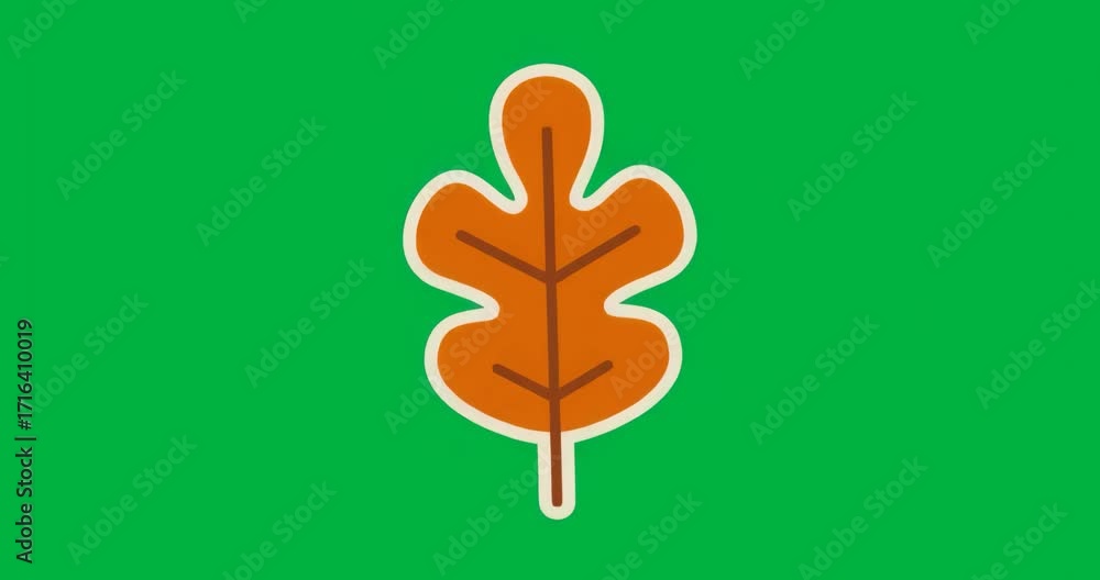 Poster at start orange leaf pulsing outline and shifting pixels creating shimmer on transparent background