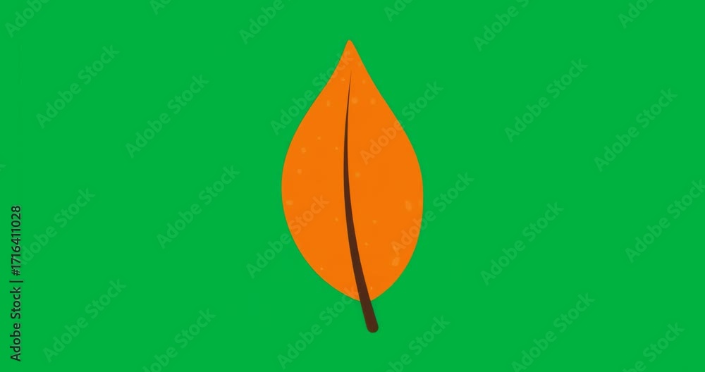 Poster Speckle shift causing flickering aura over orange leaf on transparent backdrop creating subtle glow
