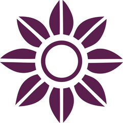 Abstract vector illustration of a floral ornament with leaves and petals, perfect for a summer or spring design