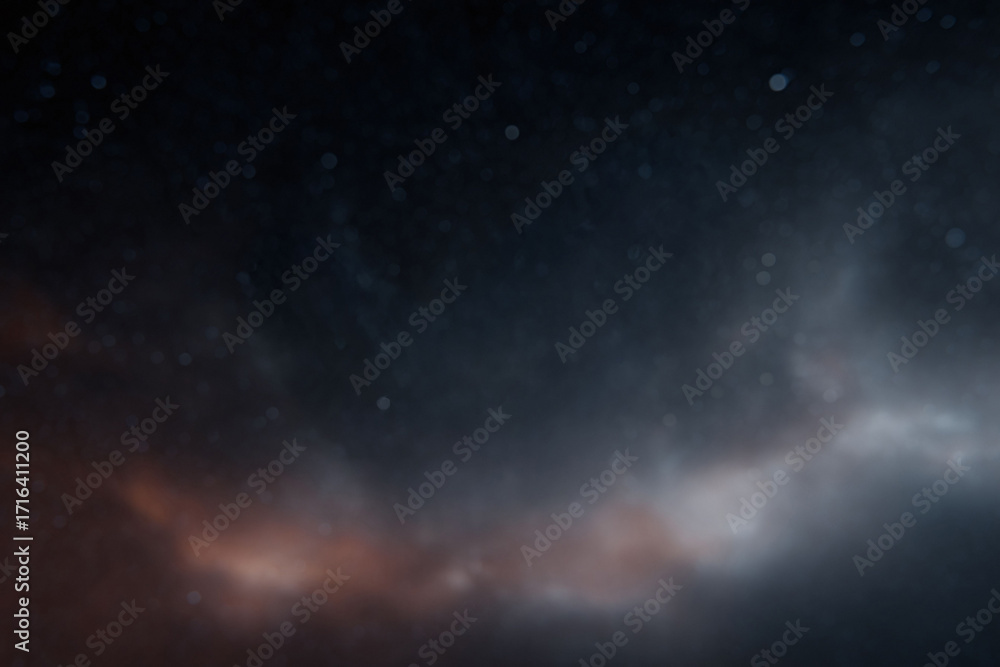 Poster ethereal bokeh background depicting a night sky with celestial clouds. abstract art for dreamy or my