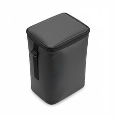 Black cooler bag with a zipper for food storage and transportation  
