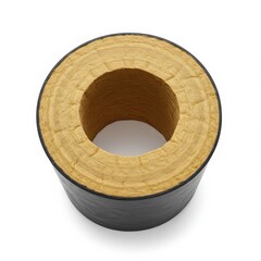 Pipe insulation sleeve in circular shape with natural fiber interior  