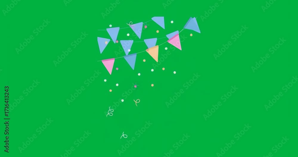 Poster animation starting pennants shifting nodes pulsing highlighting network on transparent background