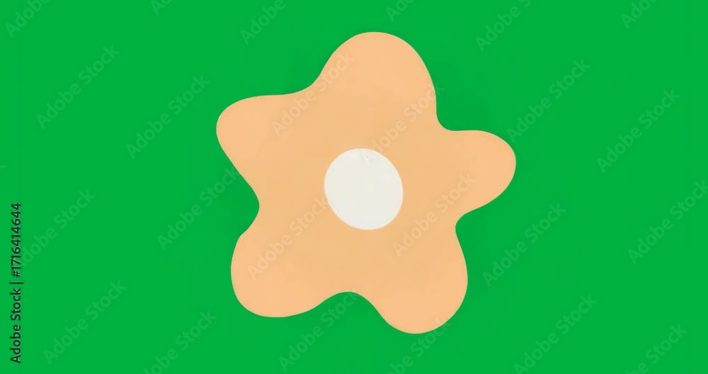 Poster on start orange petal shape rotating clockwise in blue halo on transparent bg to visualize rotation