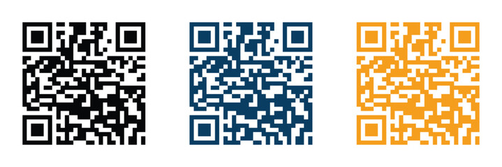 Fototapeta premium Business card QR code symbol vector illustration perfect for contactless visiting card templates.
