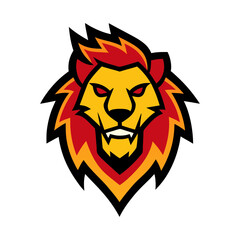 graffiti style fierce lion mascot logo icon in bri vector art
