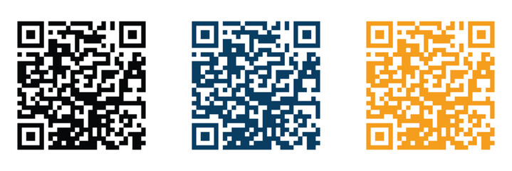 Fototapeta premium QR code icon vector on white background