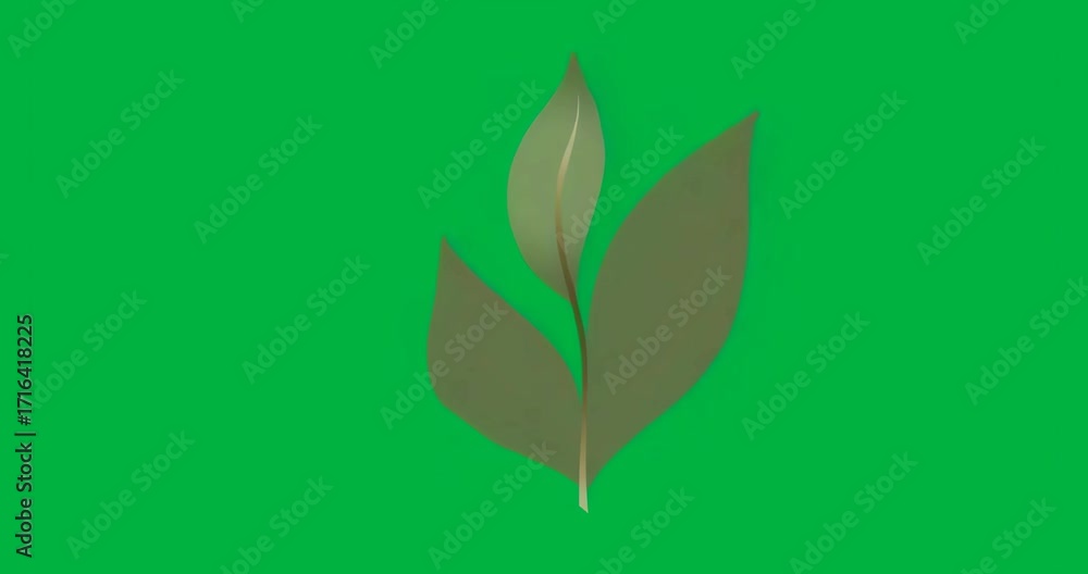 Poster on start leaf icon appearing on transparent canvas, glow pulsing, pixels shimmering showing emblem